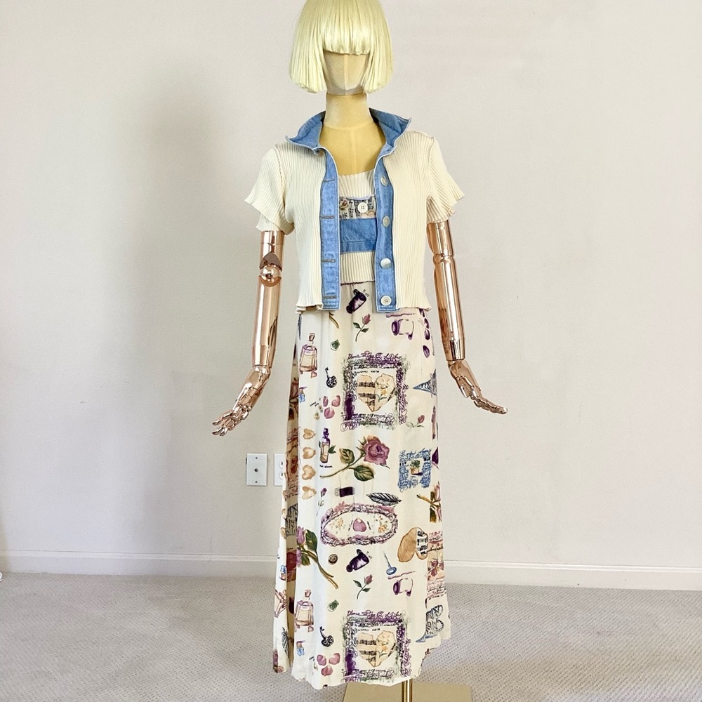 Love Letters Love Notes Long  Dress Jacket Set SZ S